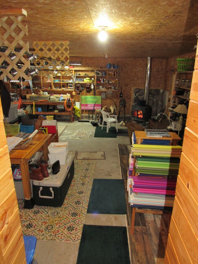 view of basement