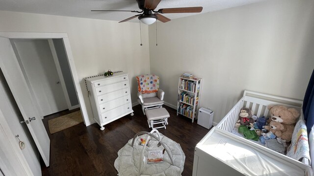 12181 Trail Creek Dr, Stanwood, MI 49346 - bedroom featuring wood finished floors and a ceiling fan