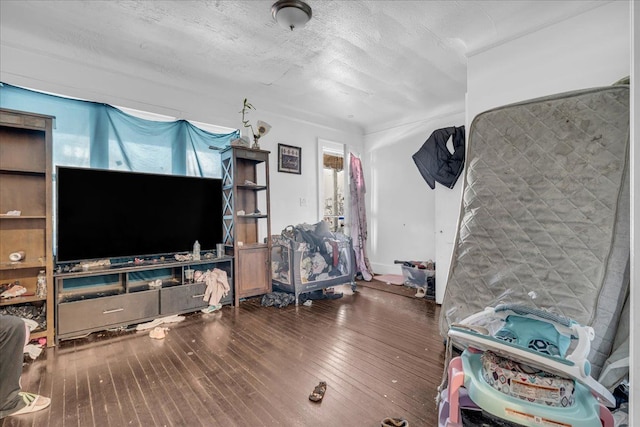 living area with wood finished floors