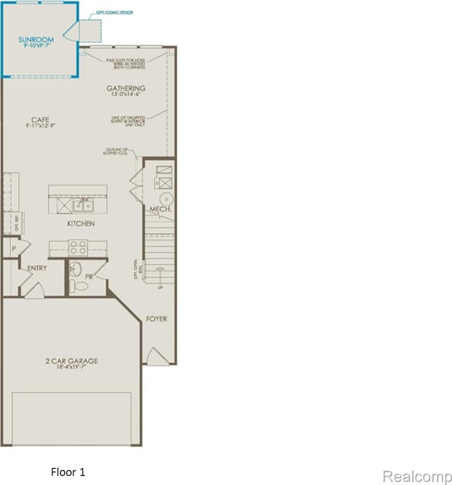 1466 Addison Cir, Walled Lake, MI 48390 - view of room layout