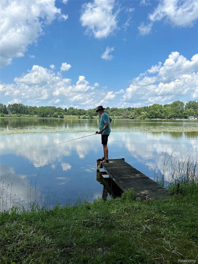 5959 Alan Unit 54, Brighton, MI 48116 - dock featuring a water view