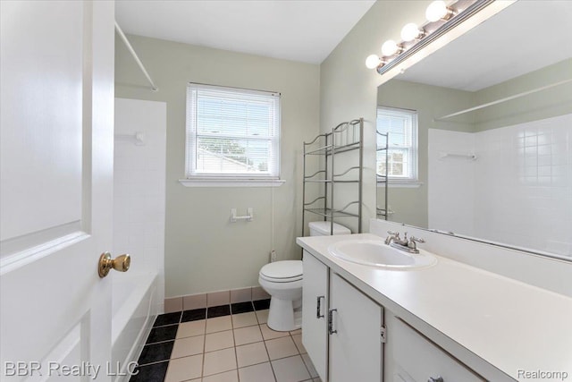 20109 Cumberland, Brownstown, MI 48183 - full bath with vanity, tile patterned flooring, and  shower combination