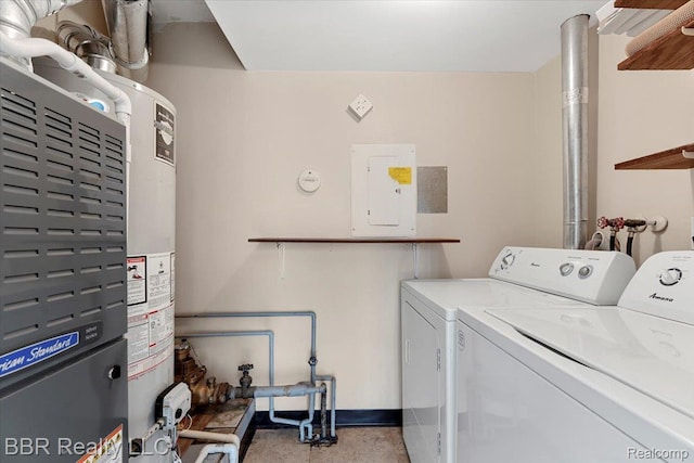 20109 Cumberland, Brownstown, MI 48183 - washroom with electric panel and separate washer and dryer