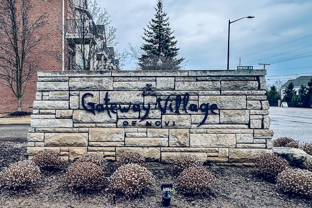 view of community sign