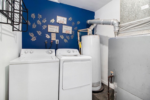 26410 Beverly Rd, Taylor, MI 48180 - laundry room featuring water heater and washing machine and clothes dryer