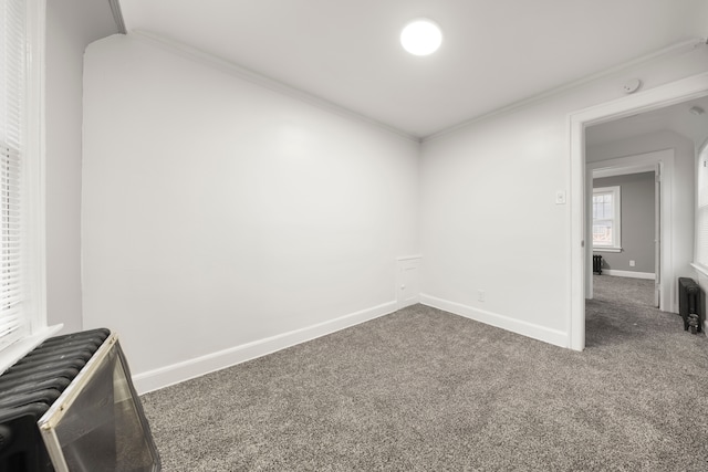 5959 Three Mile Dr, Detroit, MI 48224 - carpeted spare room with baseboards and ornamental molding