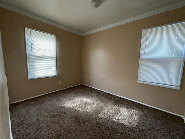 20561 Alcoy St, Detroit, MI 48205 - spare room with crown molding, baseboards, and carpet