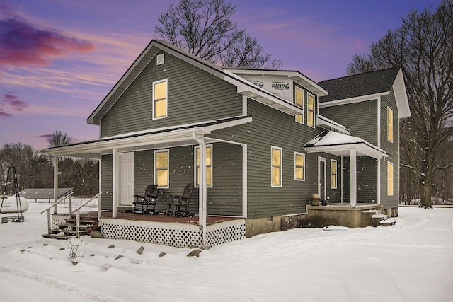 31585 Michigan Ave, Leonidas, MI 49066 - view of front of house featuring a porch