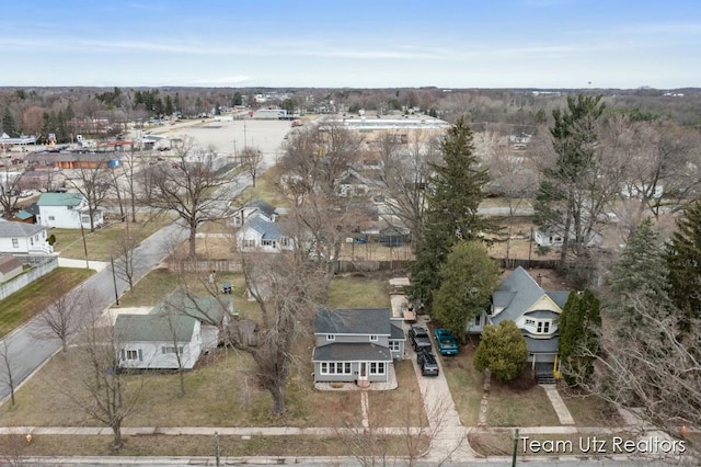 aerial view featuring a residential view