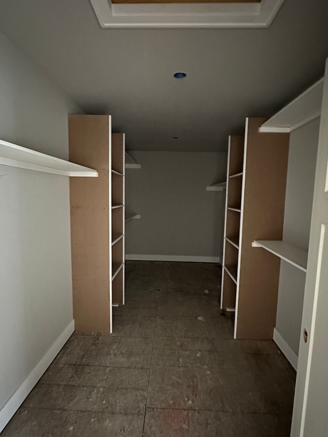 view of walk in closet