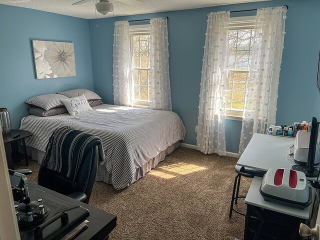 6201 E Holly Rd, Holly, MI 48442 - carpeted bedroom with baseboards and a textured ceiling