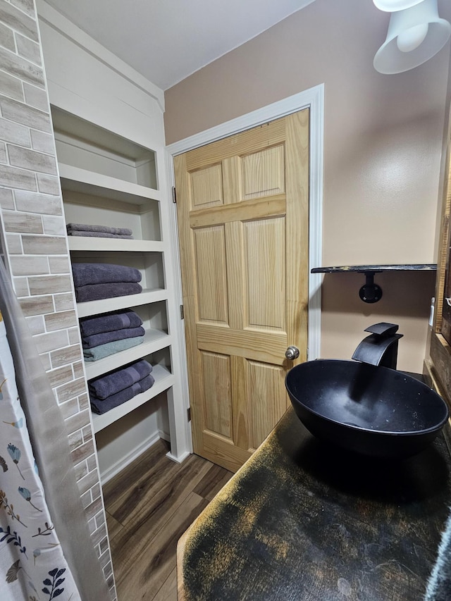 interior space with a sink