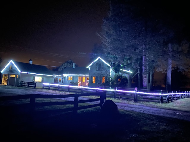 8162 Groveland Rd, Holly, MI 48442 - view of back of house at twilight