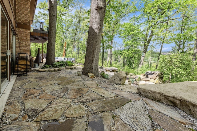 403 Riverview Dr, Ann Arbor, MI 48104 - view of patio with a balcony