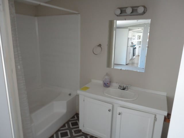 22025 Duvall, Romulus, MI 48174 - bathroom with tub / shower combination and vanity