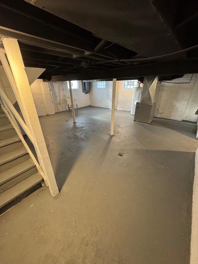 below grade area with stairway
