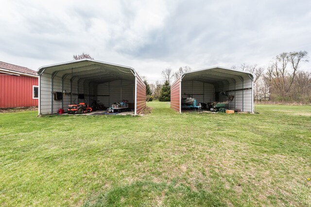 view of outbuilding featuring a detached carport
