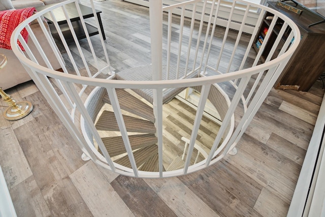 interior space with wood finished floors