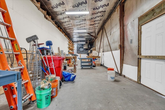 view of storage room