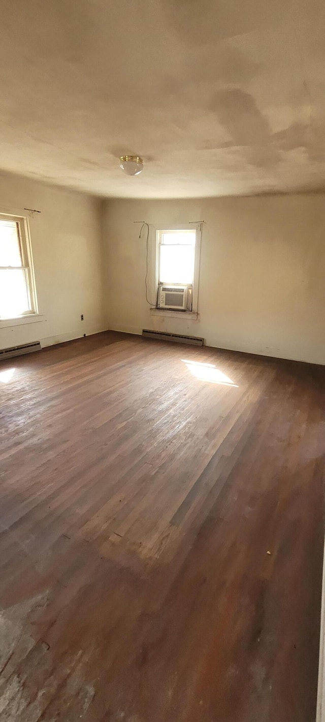 5640 Blue Star Hwy, South Haven, MI 49090 - unfurnished room with dark wood-style flooring, cooling unit, and baseboard heating