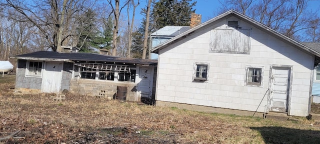 5640 Blue Star Hwy, South Haven, MI 49090 - view of side of property with solar panels and a chimney