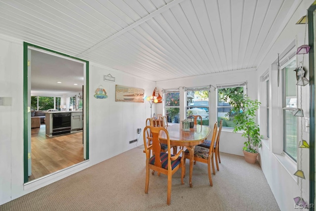 sunroom with a healthy amount of sunlight