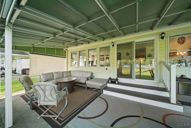 view of patio / terrace featuring an outdoor living space