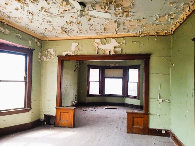 6050 Vermont St, Detroit, MI 48208 - unfurnished room with a wealth of natural light and a ceiling fan