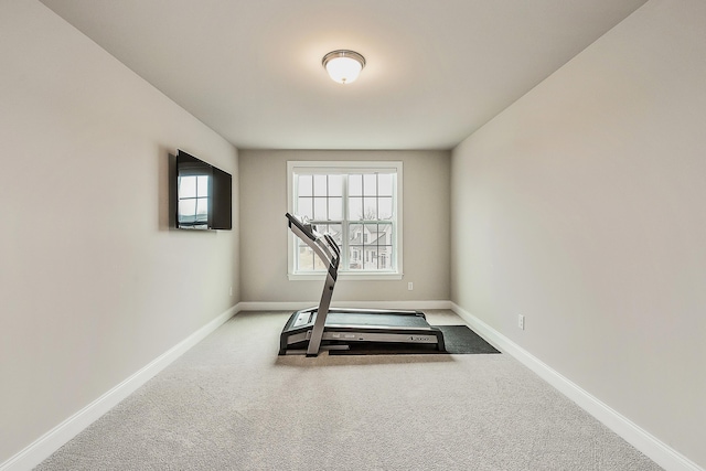 2667 Oxford Cir, Ann Arbor, MI 48103 - exercise room featuring carpet and baseboards