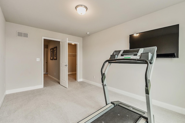 2667 Oxford Cir, Ann Arbor, MI 48103 - workout room with carpet floors and baseboards