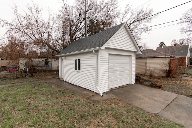 11135 Courville St, Detroit, MI 48224 - detached garage featuring fence
