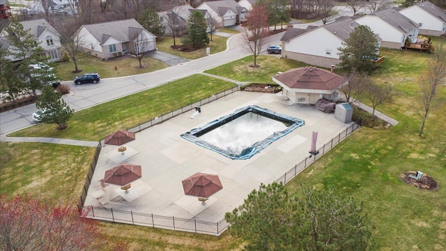 aerial perspective of suburban area