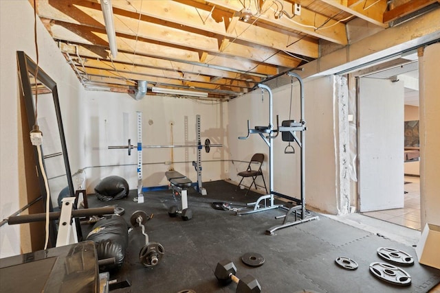 view of workout area
