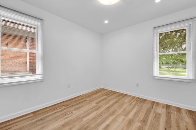 2916 Gladstone St, Detroit, MI 48206 - spare room with baseboards, light wood finished floors, and recessed lighting
