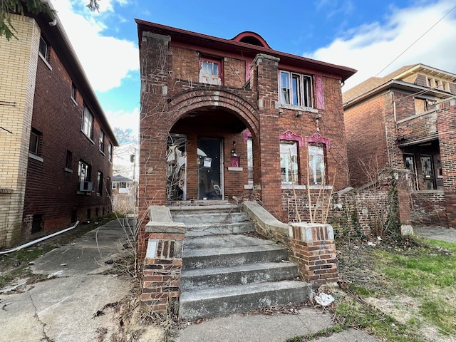 3741 Tyler St, Detroit, MI 48238 - view of front facade featuring cooling unit and brick siding