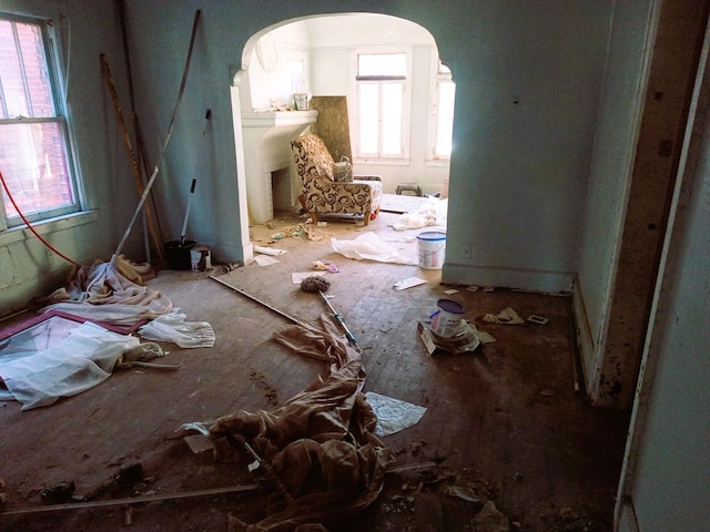 3741 Tyler St, Detroit, MI 48238 - miscellaneous room featuring arched walkways and a healthy amount of sunlight