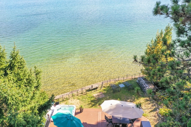 24199 N Shore Dr, Edwardsburg, MI 49112 - aerial view with a water view
