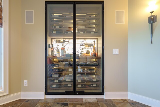 wine cellar with baseboards