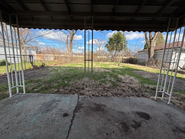 18484 Ashton Ave, Detroit, MI 48219 - view of yard featuring fence and a patio