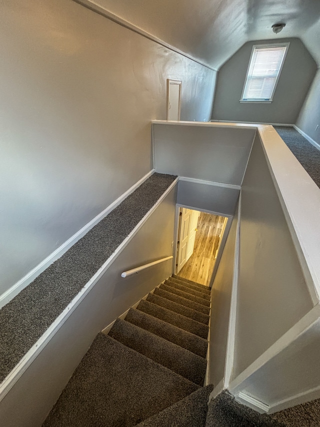 18484 Ashton Ave, Detroit, MI 48219 - stairway with vaulted ceiling