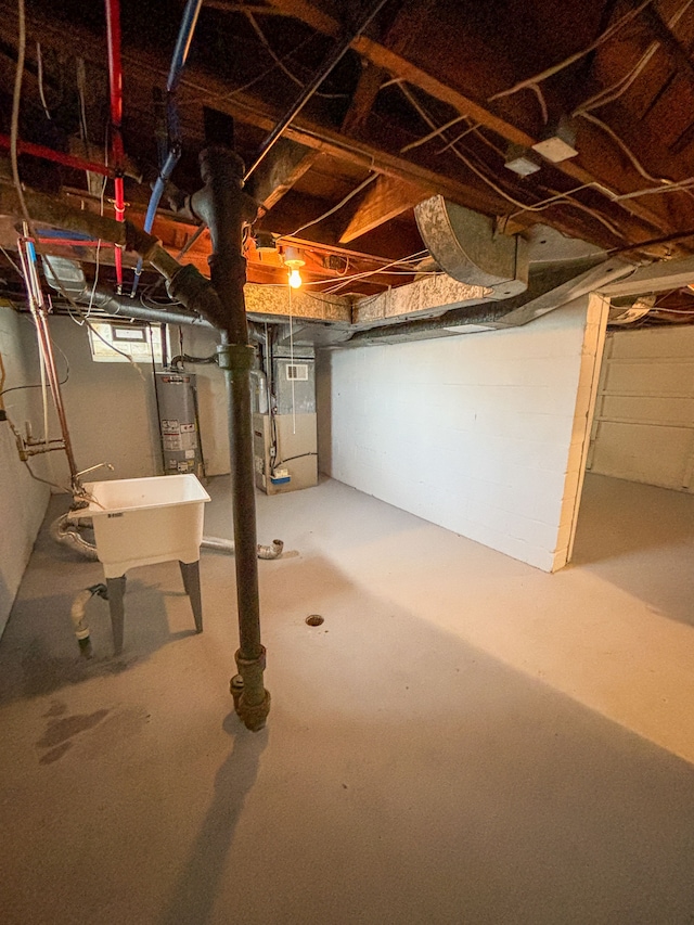 18484 Ashton Ave, Detroit, MI 48219 - below grade area featuring gas water heater