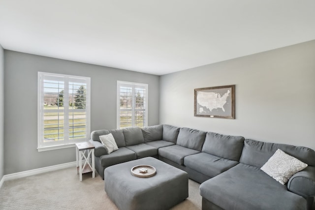 7416 Secretariat Dr, Saline, MI 48176 - living room with light colored carpet and baseboards