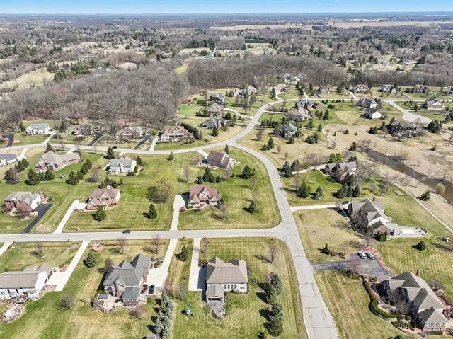 7416 Secretariat Dr, Saline, MI 48176 - birds eye view of property with a residential view