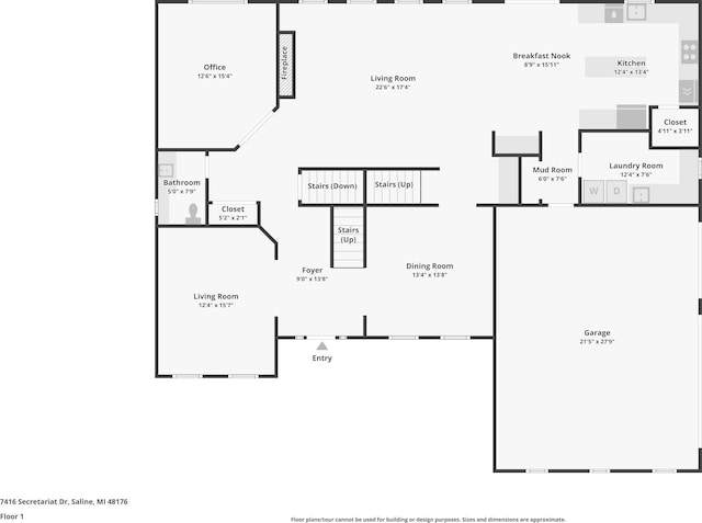 7416 Secretariat Dr, Saline, MI 48176 - floor plan