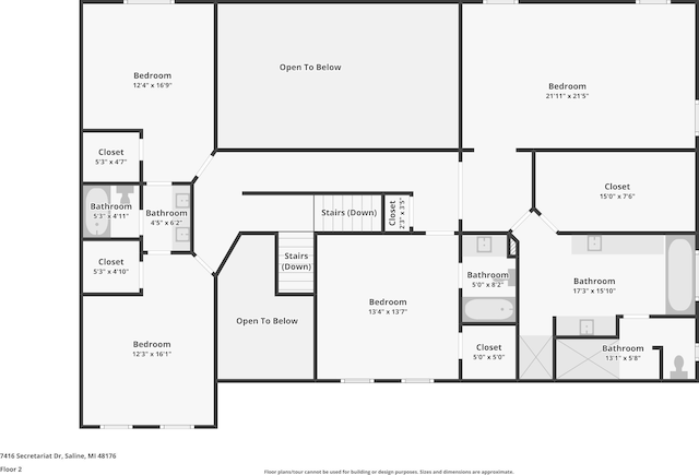 7416 Secretariat Dr, Saline, MI 48176 - view of layout