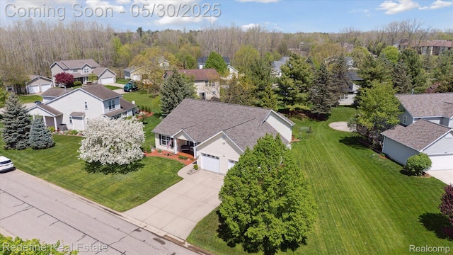 328 Split Rail Rdg, Williamston, MI 48895 - aerial perspective of suburban area