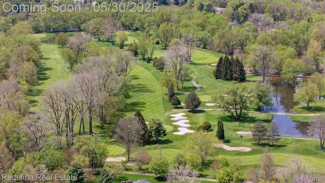 328 Split Rail Rdg, Williamston, MI 48895 - bird's eye view of a large body of water and a golf course