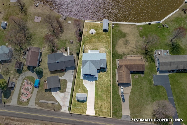 birds eye view of property featuring a residential view