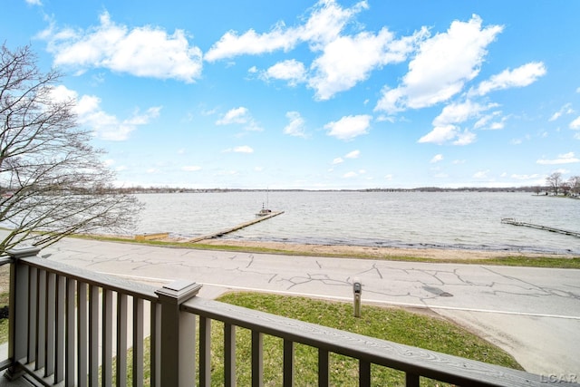 property view of water