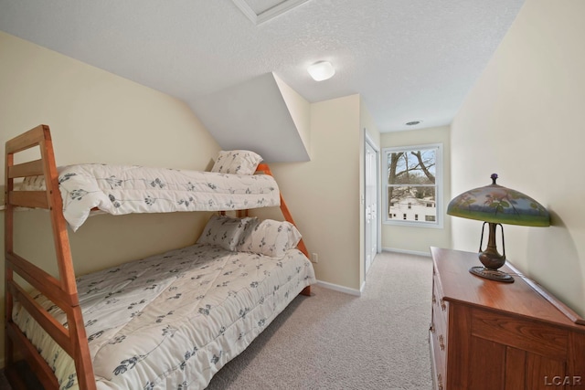 3387 Round Lake Hwy, Manitou Beach, MI 49253 - carpeted bedroom with baseboards and a textured ceiling